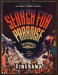 6z339 SEARCH FOR PARADISE program '57 Cinerama, Lowell Thomas' Himalayan travels in Nepal!
