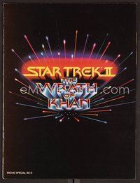 6z350 STAR TREK II program '82 The Wrath of Khan, Leonard Nimoy, William Shatner, sci-fi sequel!