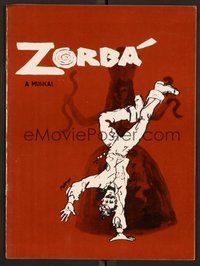 6z371 ZORBA program '68 Broadway musical, cool artwork!