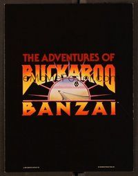 6z374 ADVENTURES OF BUCKAROO BANZAI promo brochure '84 Peter Weller science fiction thriller!