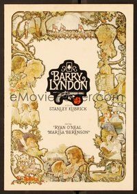 6z380 BARRY LYNDON promo brochure '75 Stanley Kubrick, Ryan O'Neal, historical war melodrama!