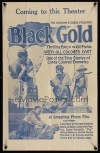 6z385 BLACK GOLD promo brochure mailer '27 Norman Studios all-black epic of the oil fields!