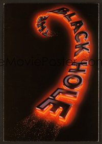 6z386 BLACK HOLE promo brochure '79 Disney sci-fi, Maximilian Schell, Anthony Perkins, cool art!