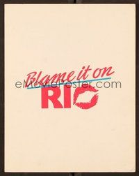 6z387 BLAME IT ON RIO promo brochure '84 Demi Moore, Michael Caine, Stanley Donen!