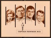 6z391 CAPTAIN NEWMAN, M.D. promo brochure '64 Gregory Peck, Tony Curtis, sexy Angie Dickinson!