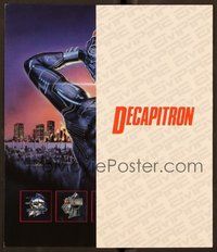 6z397 DECAPITRON promo brochure '86 Charles Band sci-fi, robot w/replaceable heads!