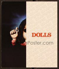 6z403 DOLL promo brochure '86 creepy little girl with killer dolls art, pleasant dreams!