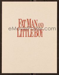 6z422 FAT MAN & LITTLE BOY promo brochure '89 directed by Roland Joffe, Paul Newman!
