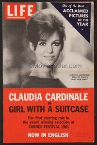 6z430 GIRL WITH A SUITCASE promo brochure '61 great close-up images of sexiest Claudia Cardinale!