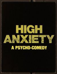 6z438 HIGH ANXIETY promo brochure '77 Mel Brooks, a Psycho-Comedy!