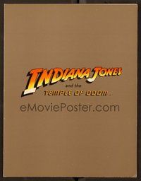 6z443 INDIANA JONES & THE TEMPLE OF DOOM promo brochure '84 Steven Spielberg, Harrison Ford!