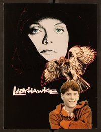 6z446 LADYHAWKE promo brochure '85 cool art of Michelle Pfeiffer & young Matthew Broderick!