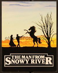 6z458 MAN FROM SNOWY RIVER promo brochure '82 art of couple w/horse, Tom Burlinson, Sigrid Thornton