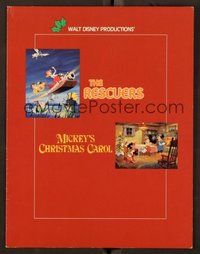 6z474 RESCUERS/MICKEY'S CHRISTMAS CAROL promo brochure '83 Disney package for the holiday season!