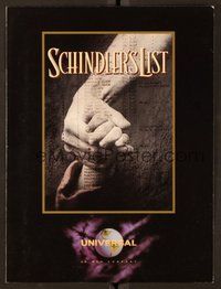 6z481 SCHINDLER'S LIST promo brochure '93 Steven Spielberg, Liam Neeson, Ralph Fiennes!