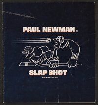6z485 SLAP SHOT promo brochure '77 hockey, great images of Paul Newman & cast!