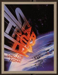 6z488 STAR TREK IV promo brochure '86 Leonard Nimoy, William Shatner, cool cover art!