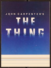 6z497 THING promo brochure '82 John Carpenter, cool images of Kurt Russell, Wilford Brimley!