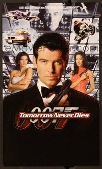 6z498 TOMORROW NEVER DIES promo brochure '97 super close image of Pierce Brosnan as James Bond 007