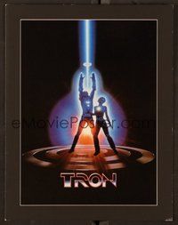 6z504 TRON promo brochure '82 Walt Disney sci-fi, Jeff Bridges in a computer, cool special effects