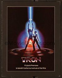 6z505 TRON world premiere promo brochure '82 Walt Disney sci-fi, Jeff Bridges!