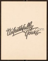 6z507 UNFAITHFULLY YOURS promo brochure '84 Dudley Moore, Nastassja Kinski!