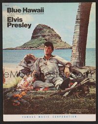 6z866 PARADISE - HAWAIIAN STYLE 2 sheet music '66 Elvis Presley lays by the beach, Blue Hawaii!