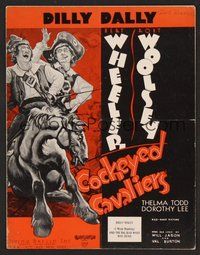 6z708 COCKEYED CAVALIERS sheet music '34 wacky Bert Wheeler & Robert Woolsey, Dilly Dally!