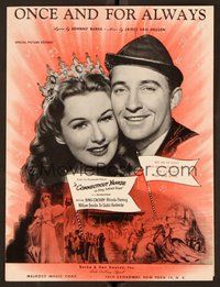 6z716 CONNECTICUT YANKEE IN KING ARTHUR'S COURT sheet music '49 Bing Crosby, Once & For Always!