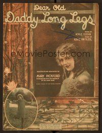 6z723 DADDY LONG LEGS sheet music '19 pretty Mary Pickford portrait & full-length!