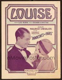 6z810 INNOCENTS OF PARIS sheet music '29 Maurice Chevalier & Sylvia Beecher, Louise!