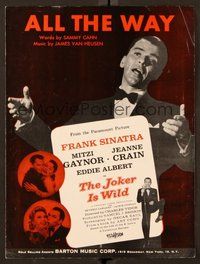 6z816 JOKER IS WILD sheet music '57 cool images of Frank Sinatra, All the Way!