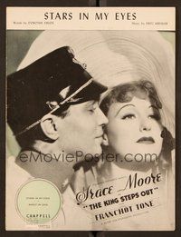 6z820 KING STEPS OUT sheet music '36 Grace Moore, Franchot Tone, Stars in My Eyes!