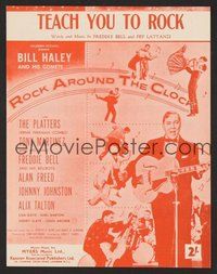 6z891 ROCK AROUND THE CLOCK sheet music '56 The Platters, Alan Freed, Teach You To Rock!