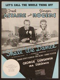 6z902 SHALL WE DANCE sheet music '37 great imge of Fred Astaire & Ginger Rogers!