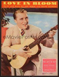 6z904 SHE LOVES ME NOT sheet music '34 great image of Bing Crosby with guitar!