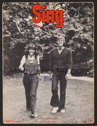 6z911 SING sheet music '71 great full-length image of Karen & Richard Carpenter!