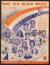 6z934 STAR SPANGLED RHYTHM sheet music '43 Paramount's best 1940s stars, That Old Black Magic!