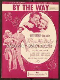 6z987 WHEN MY BABY SMILES AT ME sheet music '48 sexy Betty Grable & Dan Dailey, ByThe Way!