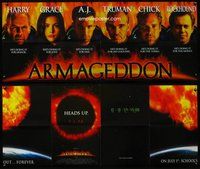 6z102 ARMAGEDDON 2-sided advance special 21x52 '98 Willis, Affleck, Tyler, Thornton, Buschemi