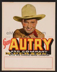 6z031 GENE AUTRY standee '40s in person with his horse Champion!