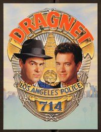 6z139 DRAGNET trade ad '87 Dan Aykroyd as detective Joe Friday with Tom Hanks, art by McGinty!