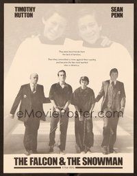 6z143 FALCON & THE SNOWMAN trade ad '85 Sean Penn, Timothy Hutton, John Schlesigner directed!
