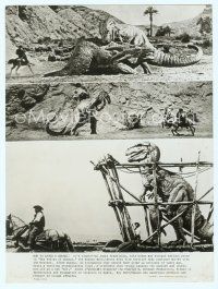 6z662 VALLEY OF GWANGI deluxe 10.5x13.75 still '69 great images of cowboys battling dinosaurs!