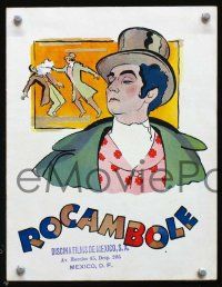 6z336 ROCAMBOLE French program '47 wonderful art of Pierre Brasseur by Rene Peron!