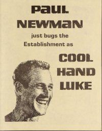 6z187 COOL HAND LUKE herald '67 Paul Newman prison escape classic, J.D. Cannon!