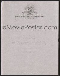 6z050 MGM LETTERHEAD 2 letterhead paper '30s cool Metro-Goldwyn-Mayer stationery w/lion head logo!