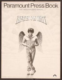 6z083 HEAVEN CAN WAIT pressbook '78 art of angel Warren Beatty wearing sweats by Lettick, football