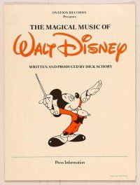 6z089 MAGICAL MUSIC OF WALT DISNEY presskit '78 cool cartoon images including Mickey conducting!