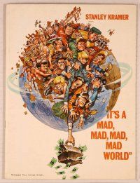 6z310 IT'S A MAD, MAD, MAD, MAD WORLD program '64 great art of entire cast on Earth by Jack Davis!